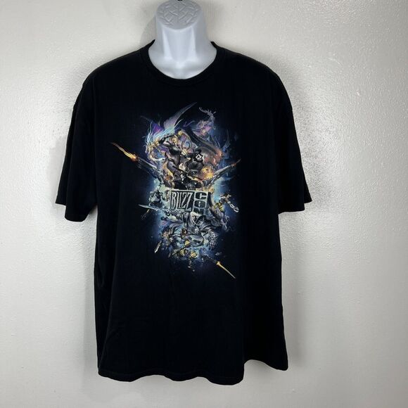 Blizzard Shirt Men 2X Black Short Sleeve Blizz Con Anaheim 2014 Graphic Tee - Picture 13 of 14
